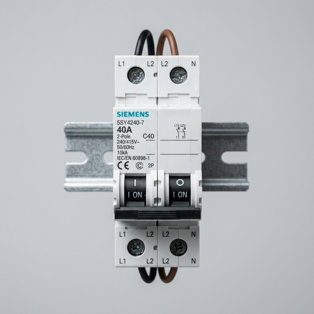 Mendera 2-Pole 40A MCB (Miniature Circuit Breaker)