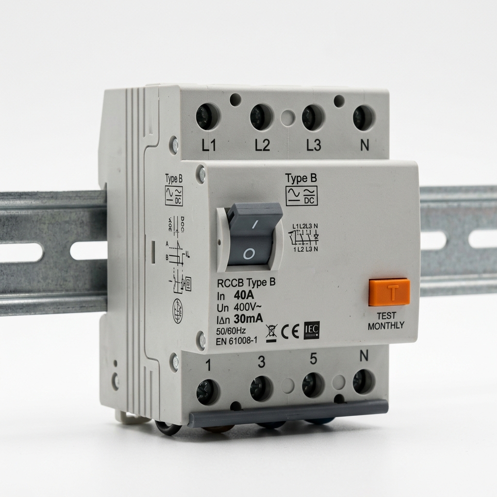 Mendera 30mA Type-B ELCB / RCCB (Residual Current Breaker)
